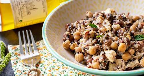 Salade quinoa pois et fèves