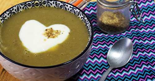 Soupe potiron champignons lentilles