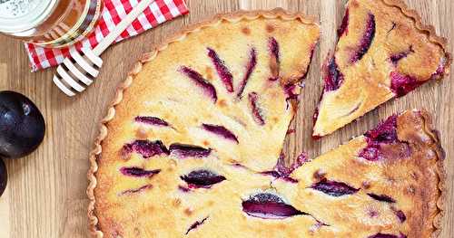 Tarte aux prunes et miel