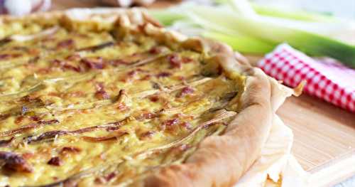 Tarte poireaux à la béchamel au curry