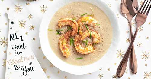 Velouté de panais et crevettes