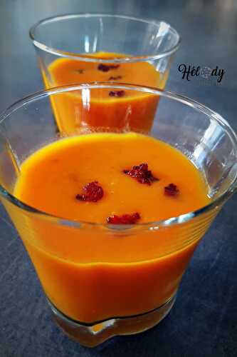 Gaspacho de poivron jaune au chorizo