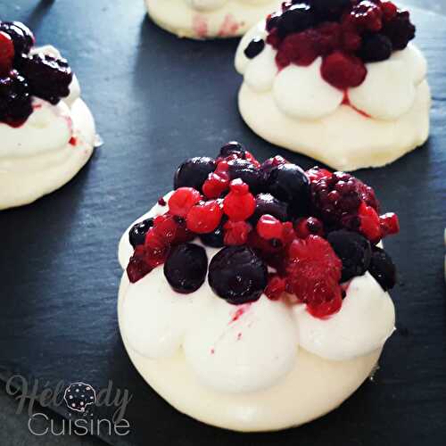 Mini pavlova aux fruits rouges