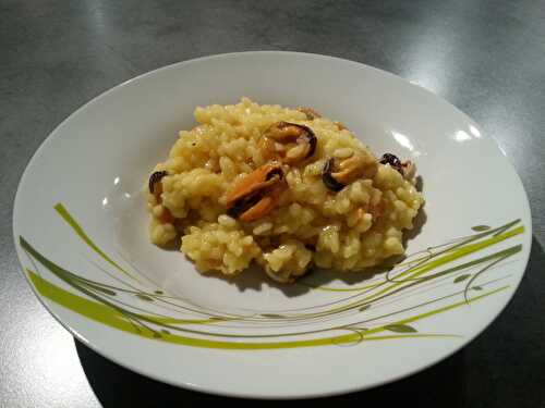 Risotto jaune aux moules