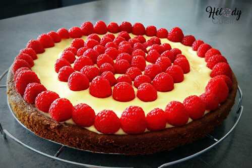 Sablé breton aux framboises et ganache chocolat blanc