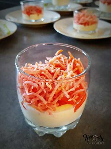 Verrine reblochon, tomate et jambon