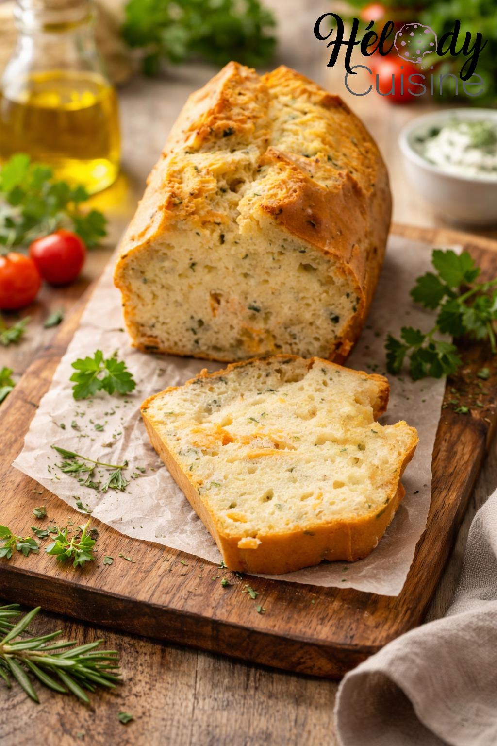 Cake saumon fumé et ciboulette aux blancs d'oeufs