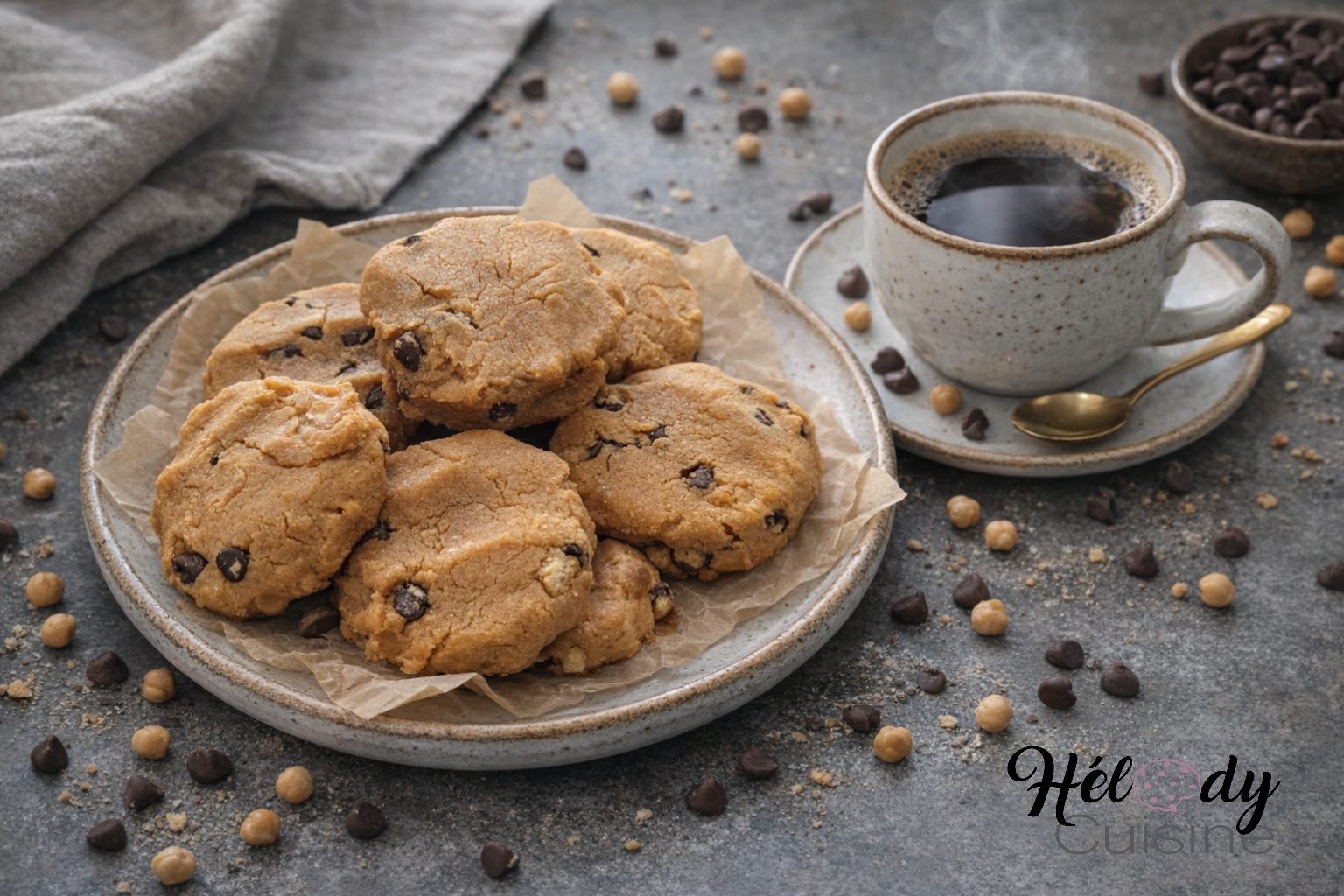 Cookies aux pois chiches et pépites de chocolat