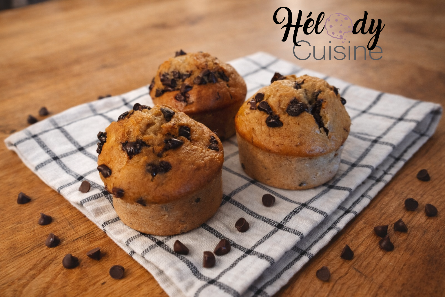 Muffins anti-gaspi bananes et chocolat