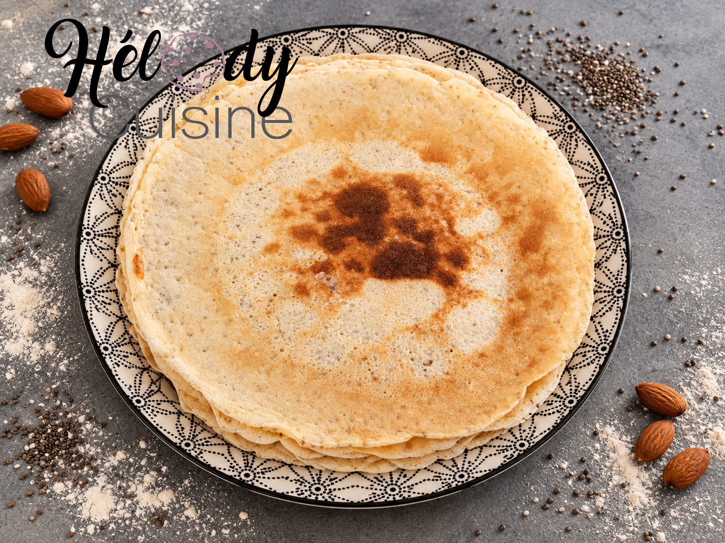 Crêpes aux graines de chia (sans oeuf et sans lactose)