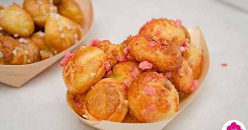 Chouquettes aux pralines roses