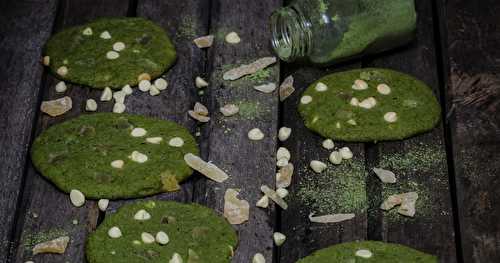 Cookies au thé matcha, gingembre et chocolat blanc