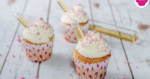 Cupcakes vanille, chantilly caramel avec ou sans rhum