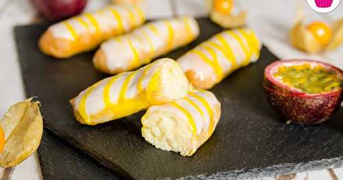 Eclairs vanille et fruits de la passion - Participation à la Battle Food #41