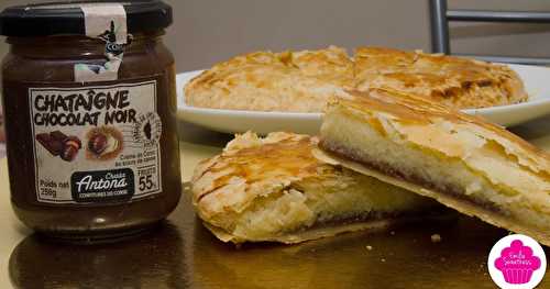 Galette frangipane, châtaigne et chocolat à la pâte feuilletée inversée