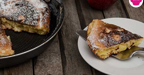 Gateau aux pommes, pépites de chocolat et amandes cuit à la poele - Bataille Food #50