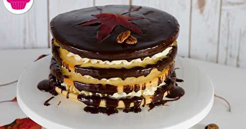 Gâteau nu à la banane, aux noix de pécan et au chocolat - Chocolate, Banana naked cake - Foodista #13
