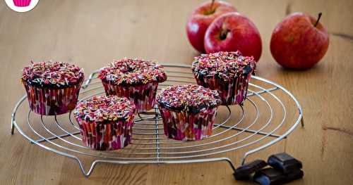 Muffins au chocolat et à la compote de pommes - sans beurre - Bataille Food #43