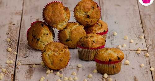 Muffins aux pépites de chocolat noirs et blancs - Hommage à Cassandra