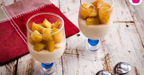 Panna cotta à l'ananas caramélisé + La box découverte bio L'Heure du goûter  