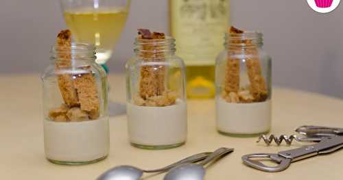 Panna cotta au foie gras, pommes caramélisées et pain d'épices