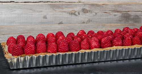 Tarte rectangle aux framboises