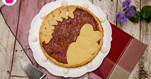 Tarte à la compote de rhubarbe maison