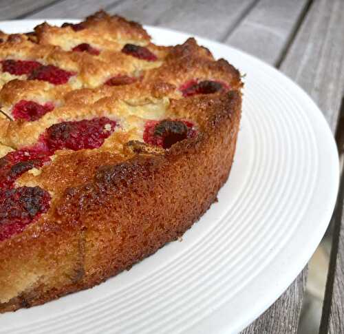 Gâteau coco framboise rhubarbe - Un gâteau ultra facile