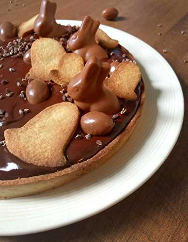 Tarte chocolat caramel beurre salé pour pâques (ou pas !)