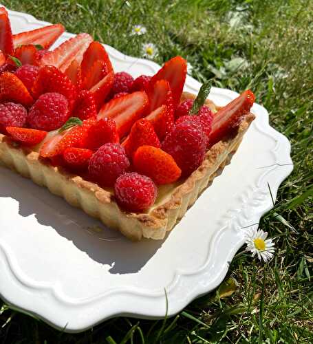 Tarte citron fraise framboise, une tarte bien acidulée ! - Une tarte toute en fraîcheur !