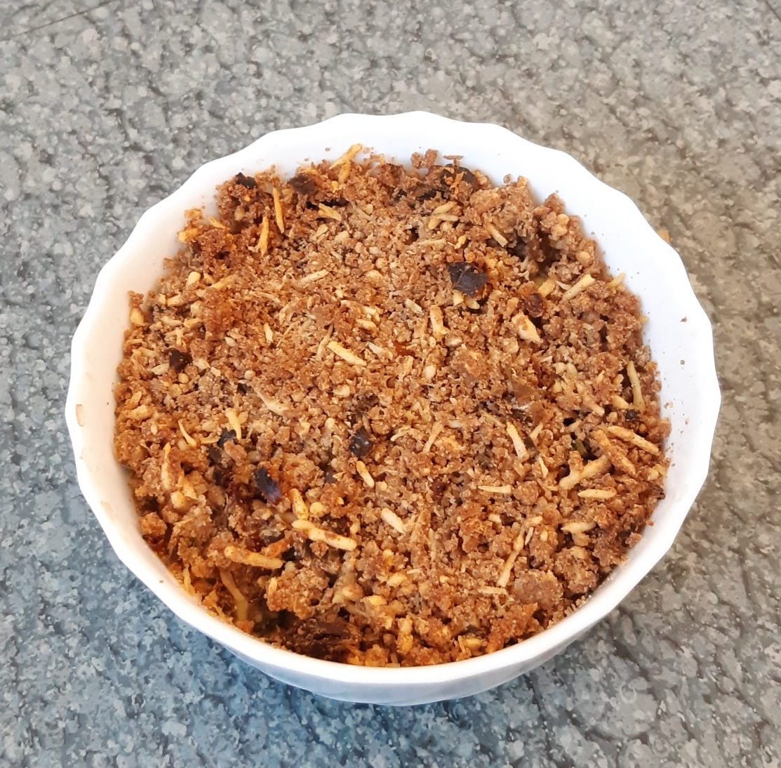 Crumble courgette champignons au sarrasin - Emoi en cuisine