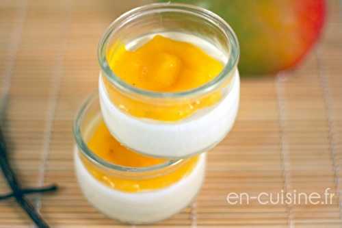 Panna cotta allégée & coulis de mangue