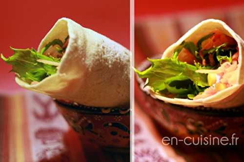 Petits wraps au thon