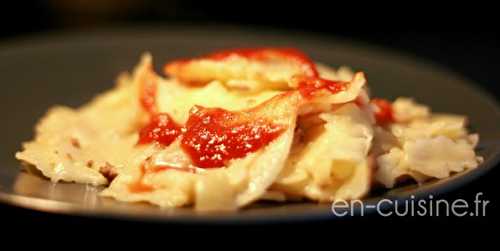 Ravioli au boeuf (pâte sans oeuf)