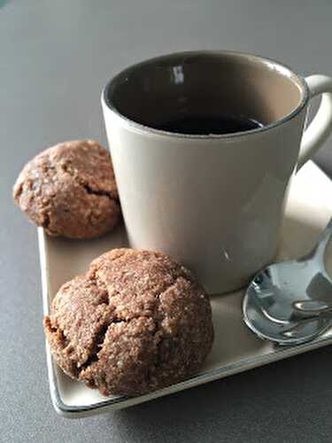 Amaretti au chocolat, et zeste de citron vert