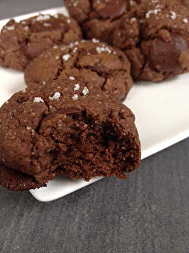 Cookies Tout Chocolat et à la Fleur de sel 