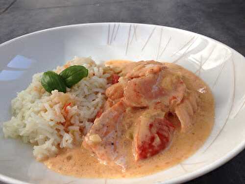 Curry de saumon au lait de coco