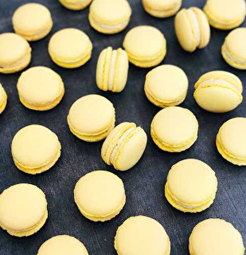 Macarons citron, sauge ananas