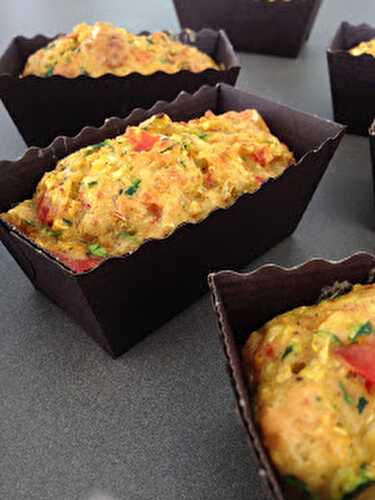 Mini-cakes courgette-poivron et chèvre