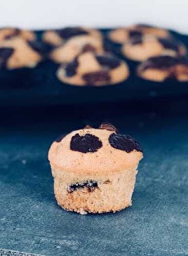 Muffins pépites de chocolat et gianduja