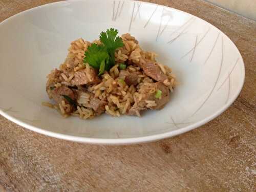 Riz sauté au veau à la citronnelle 