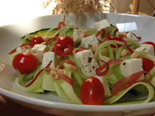 Salade de Courgette, fromage de brebis