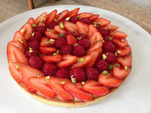 Tarte aux fraises et framboises 