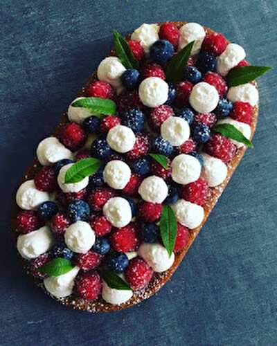 Tarte framboises,myrtilles