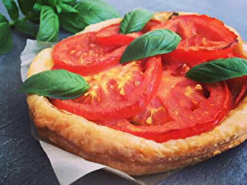 Tarte Tomate, moutarde et basilic de Christophe Felder