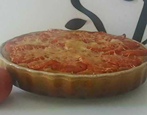 Tarte au fromage blanc , tomates et thon 