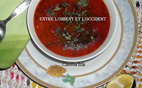 Chorba frik ou soupe au blé concassé