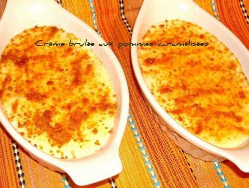 Crème brulée au pommes caramelisées et cannelle