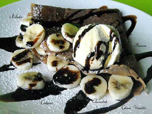 Crêpes au chocolat et fruits pour la chandeleur