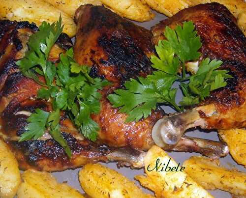 Cuisses de poulet moutarde-miel